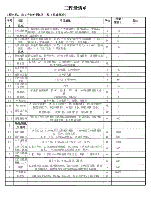 北京某软件园临建项目工程量清单(报价清单).xls