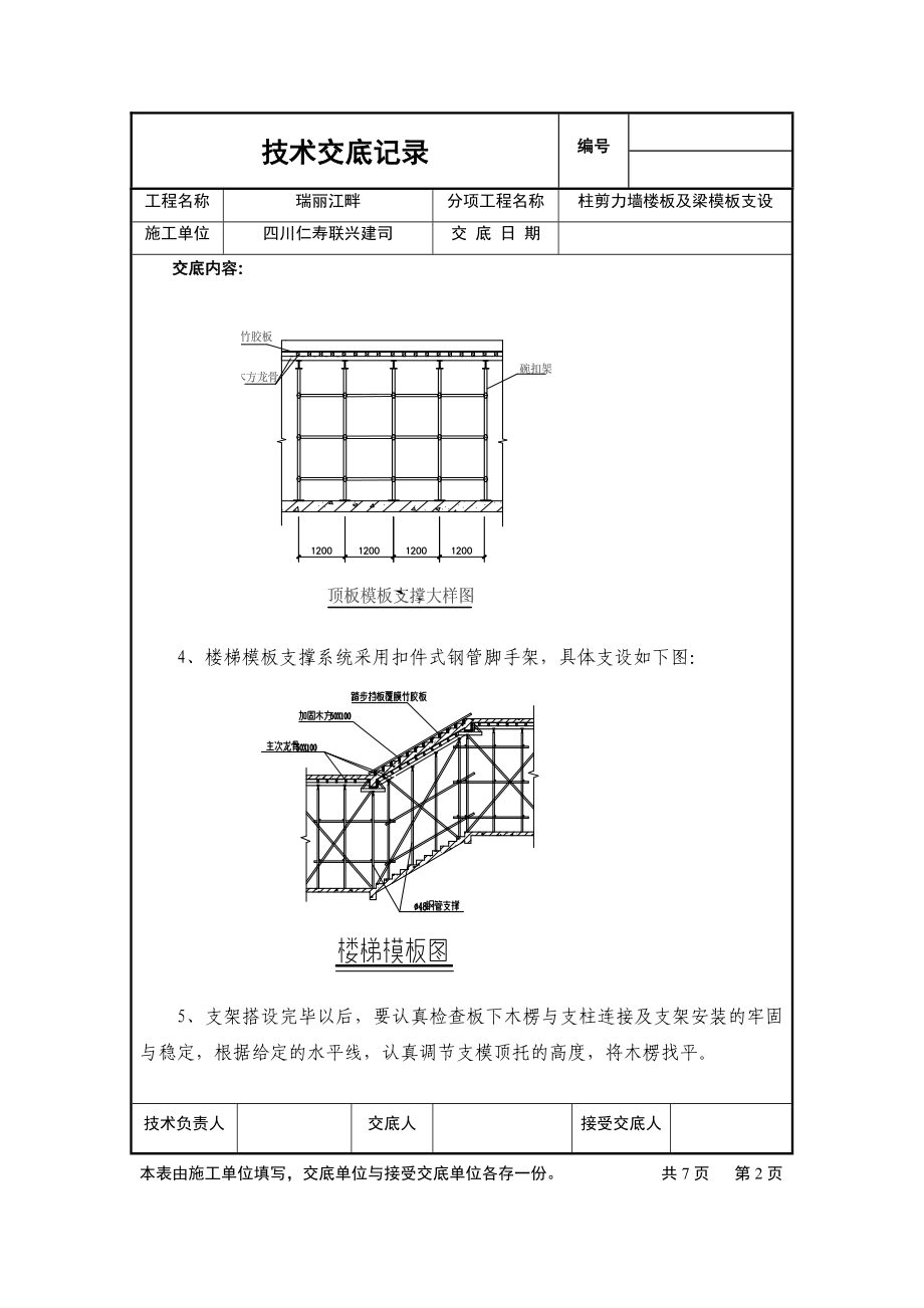 住宅楼模板技术交底.doc_第2页