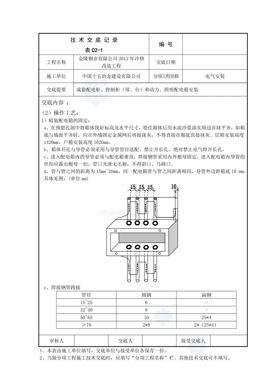 冷修改造工程电气安装技术交底（内容丰富）.doc_第2页