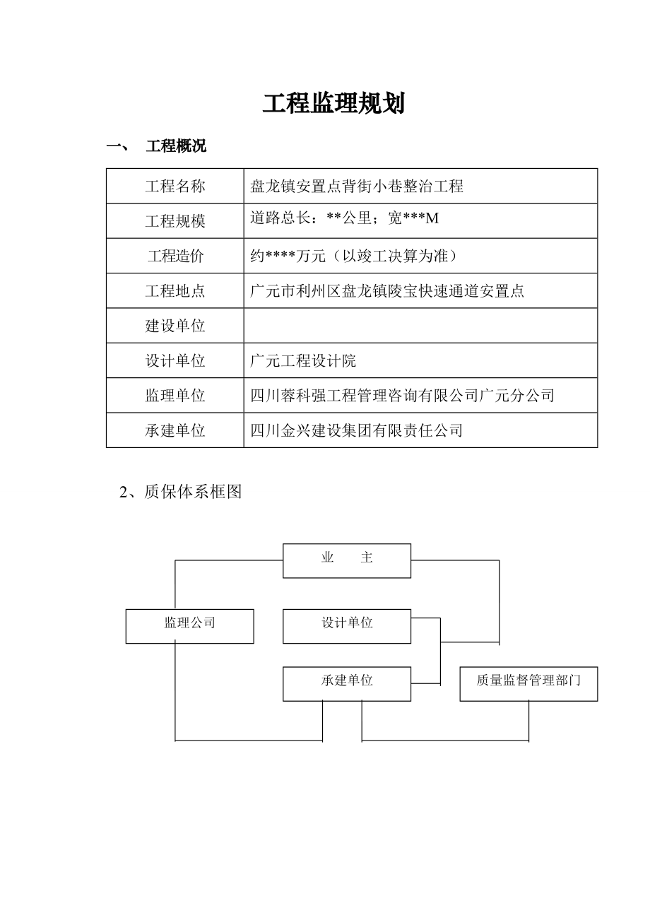 四川某市政工程监理规划.doc_第3页