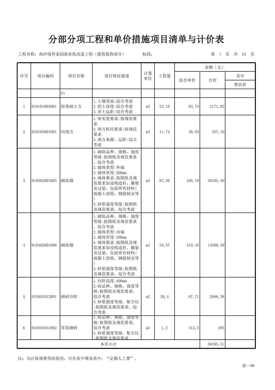 广州某商业街改造工程建筑装饰部分材料报价清单.xls_第3页