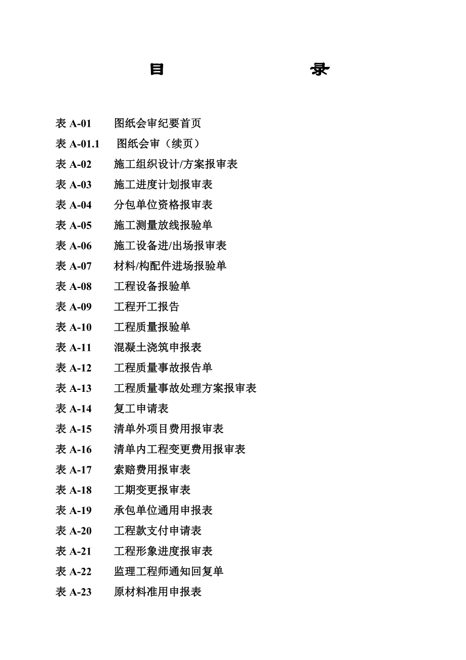 湖北某监理公司规范用表.doc_第1页