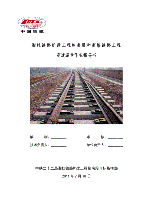 广西某高速铁路道岔作业指导书.doc