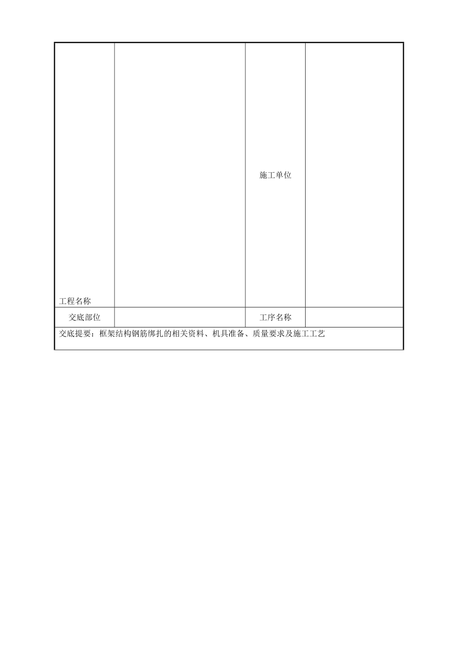 框架结构钢筋绑扎技术交底.doc_第1页