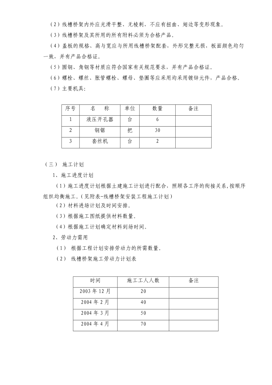 乐喜金星大厦线槽桥架安装工程施工方案.doc_第3页