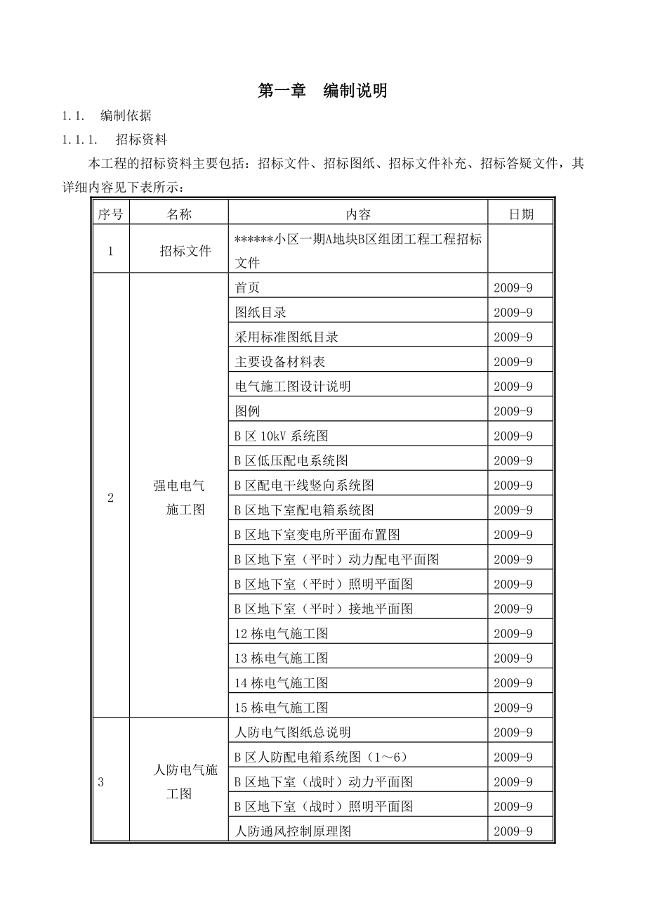 住宅小区全套电气施工方案.doc_第1页