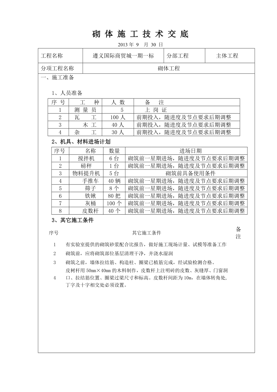 商贸城砌体施工技术交底.doc_第1页