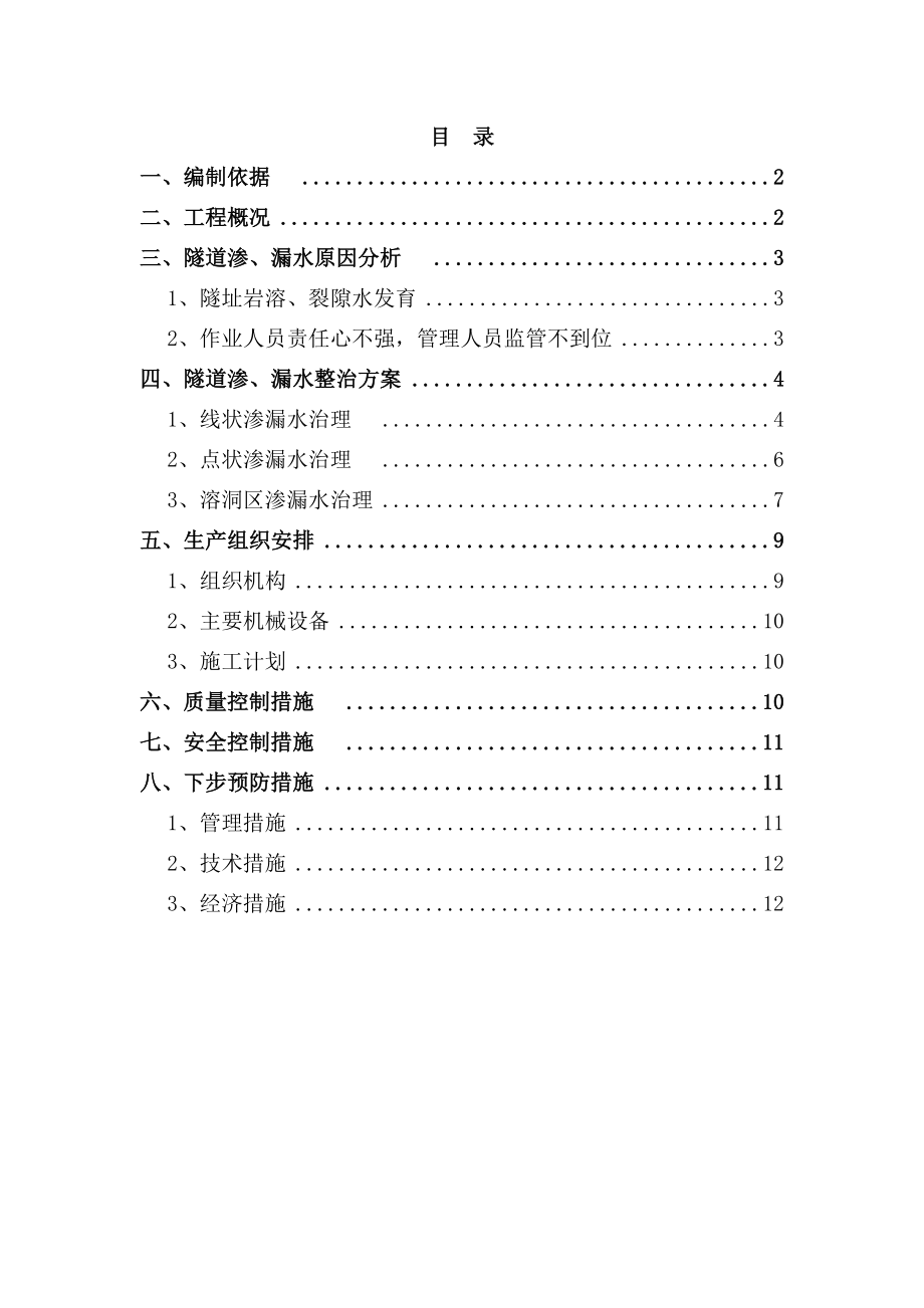 新建重庆至贵阳隧道衬砌渗、漏水整治专项方案.doc_第1页