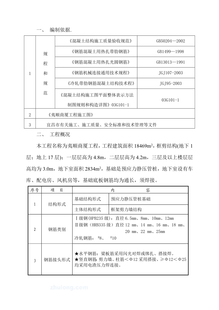 商厦钢筋施工方案.doc_第1页