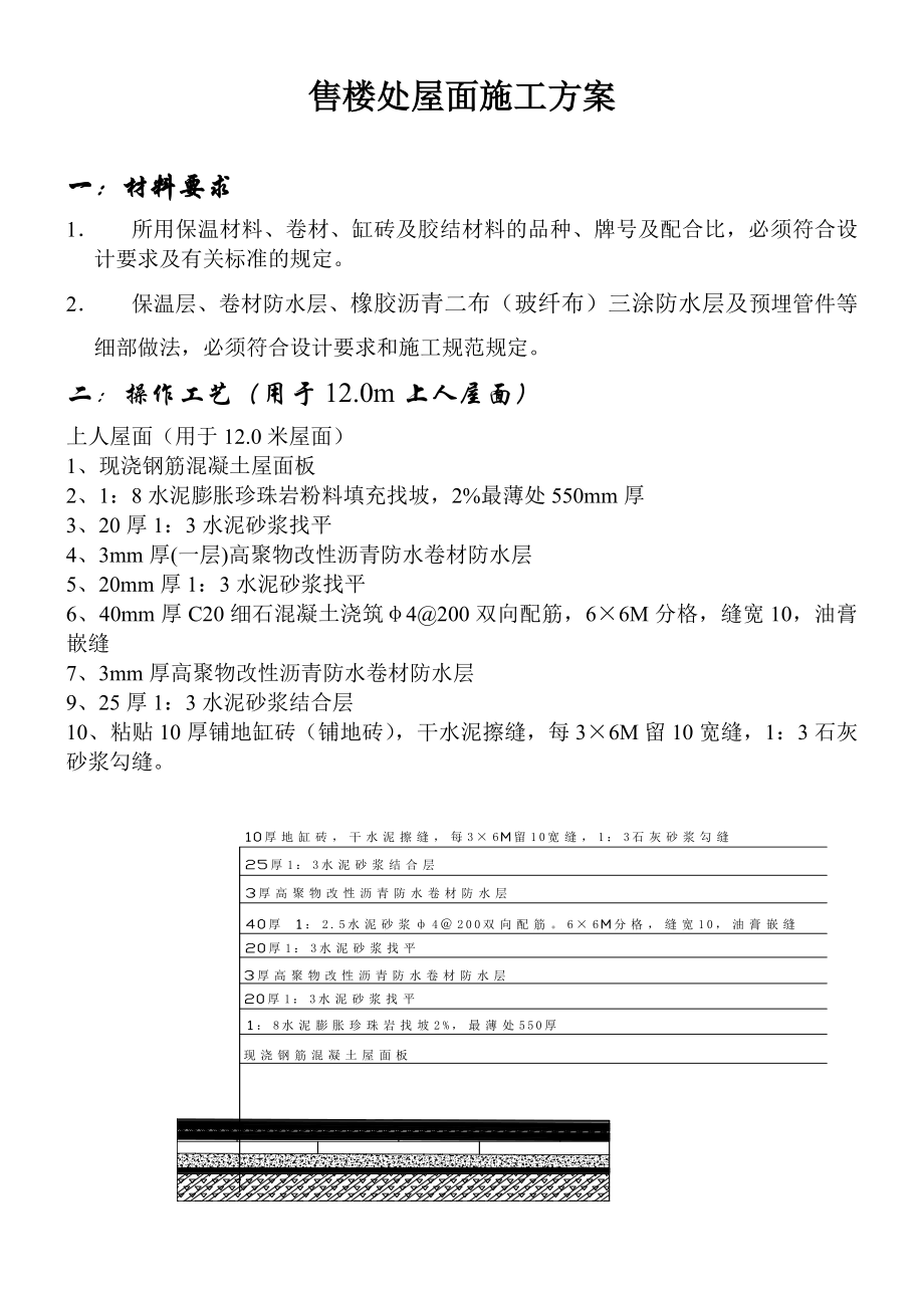 售楼处屋面施工方案.doc_第1页