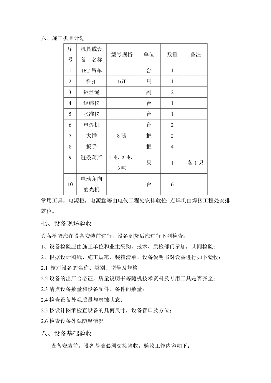 江西某化工项目车间压力容器设备安装施工方案.doc_第3页