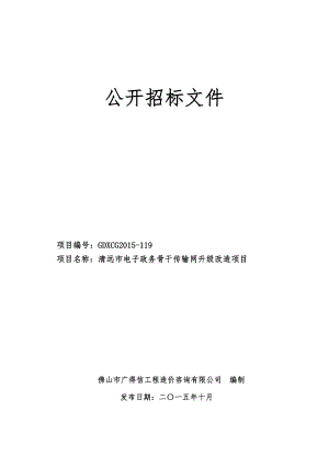 某电子政务骨干传输网改造项目招标.doc