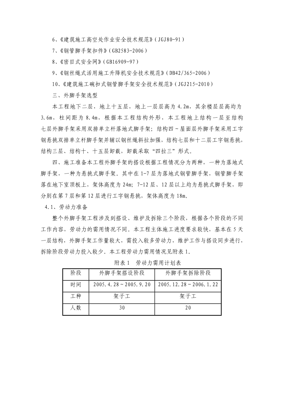 湖北某高层框架结构轻工业标准厂房项目外脚手架施工方案(附示意图、计算书).doc_第2页