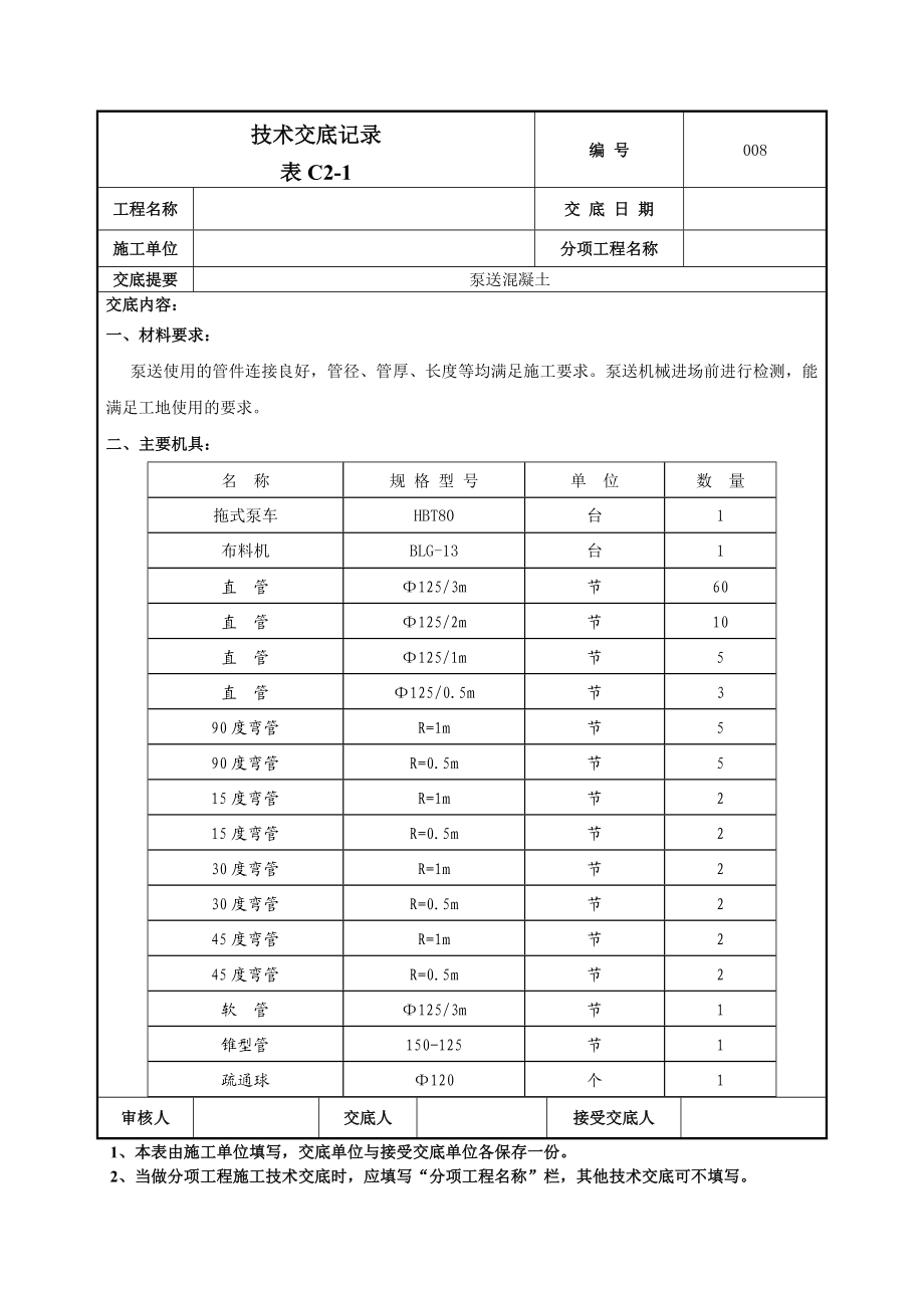 地上部分泵送混凝土技术交底.doc_第1页