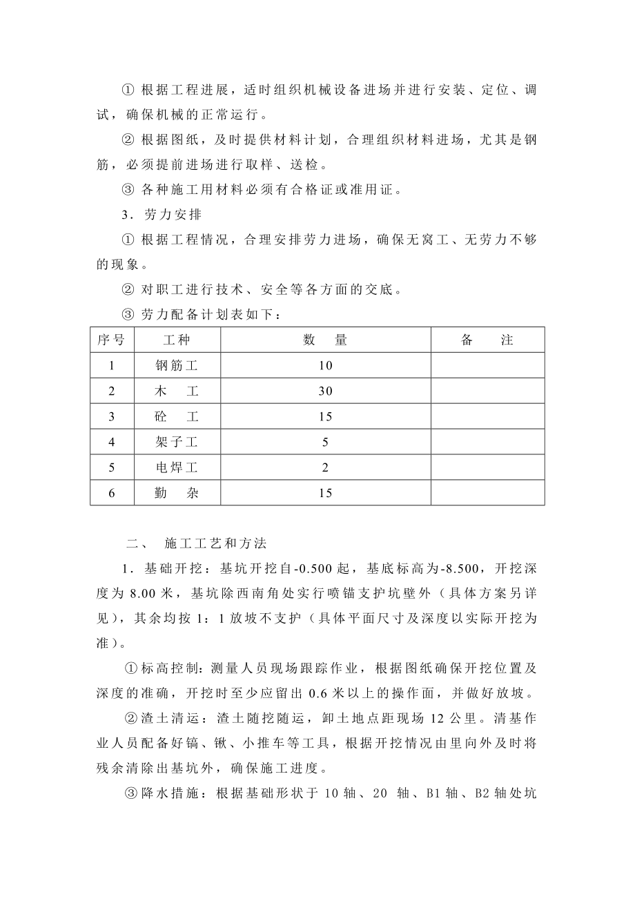 山东某高层办公楼续建工程基础施工方案(附示意图).doc_第2页