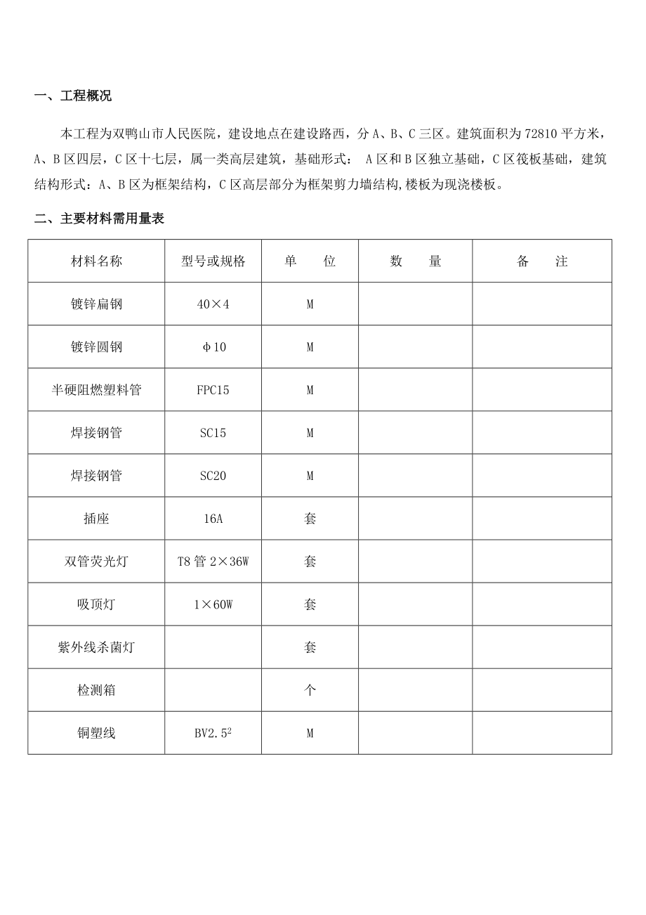 人民医院电气工程施工方案.doc_第2页