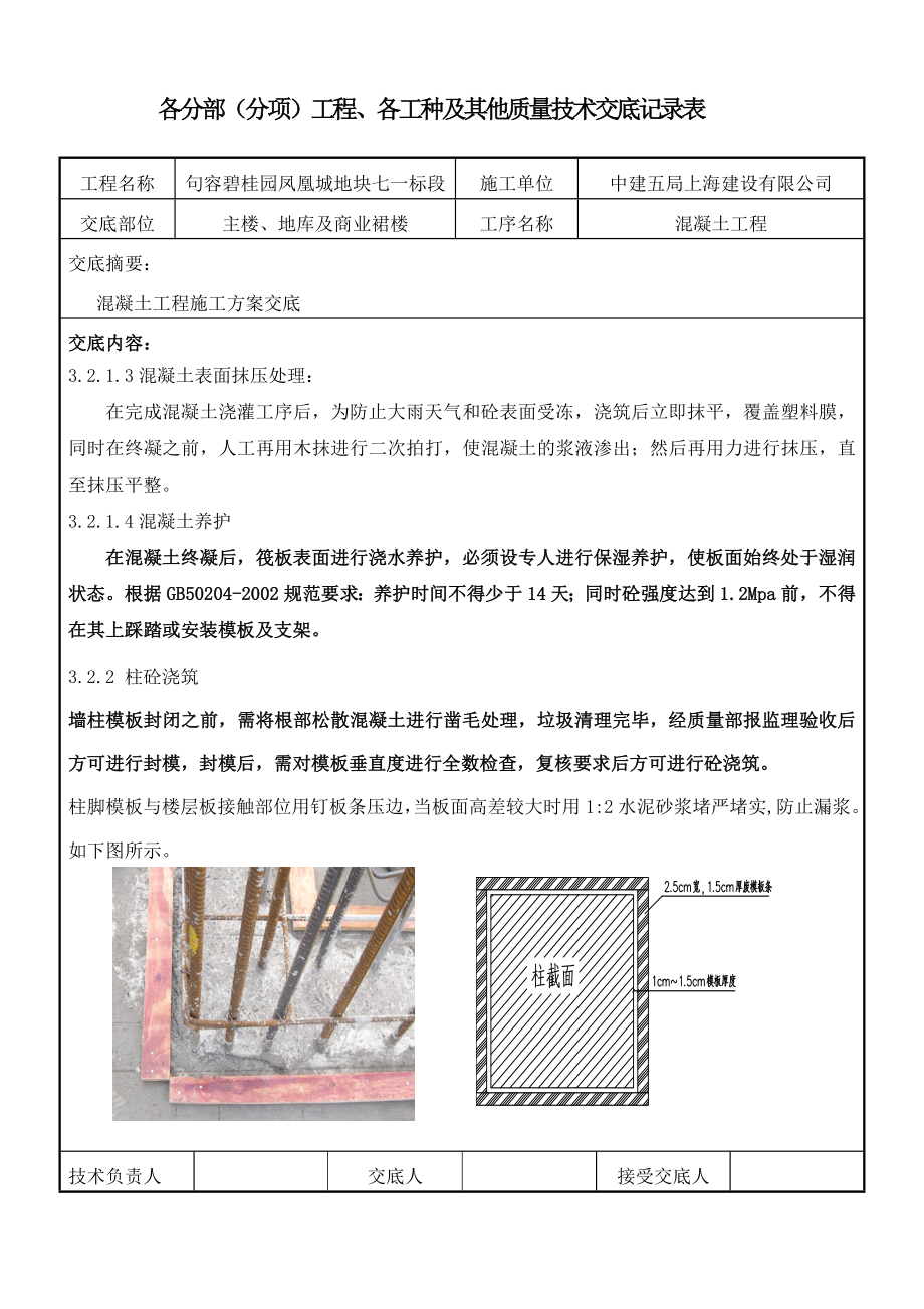 商住楼项目混凝土浇筑技术交底（附详图）.doc_第3页