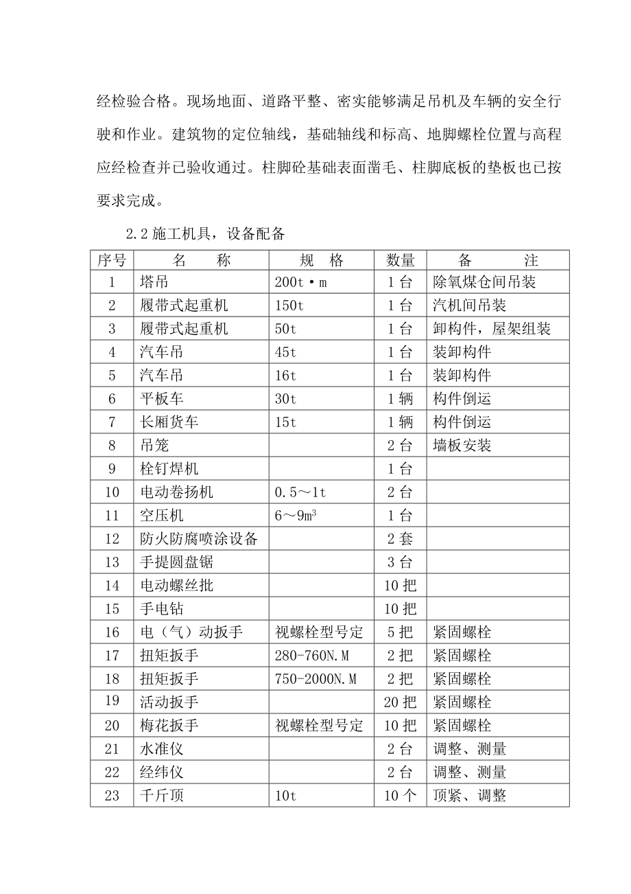 电厂主厂房钢结构施工方案广东.doc_第2页