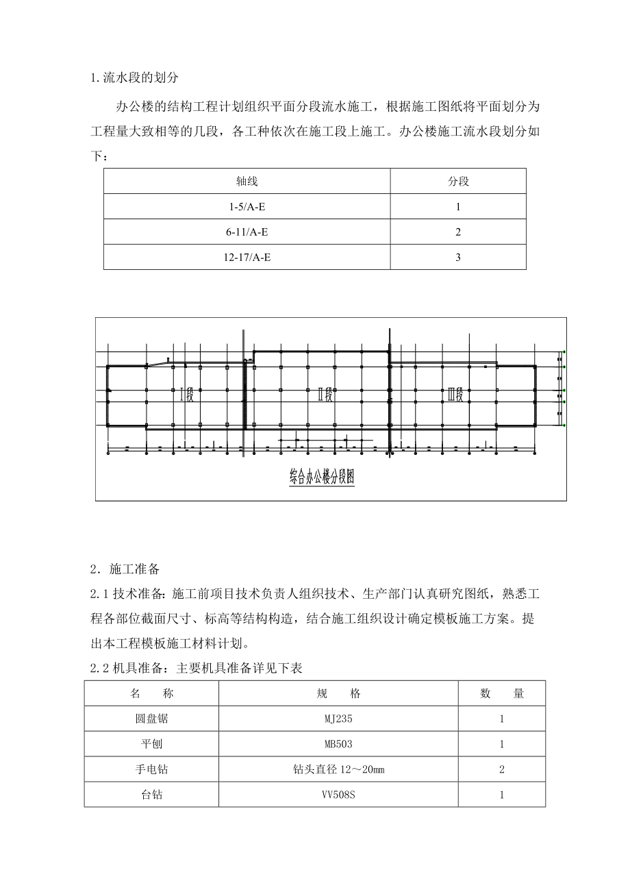 多层框架结构办公楼模板施工方案(附示意图).doc_第3页