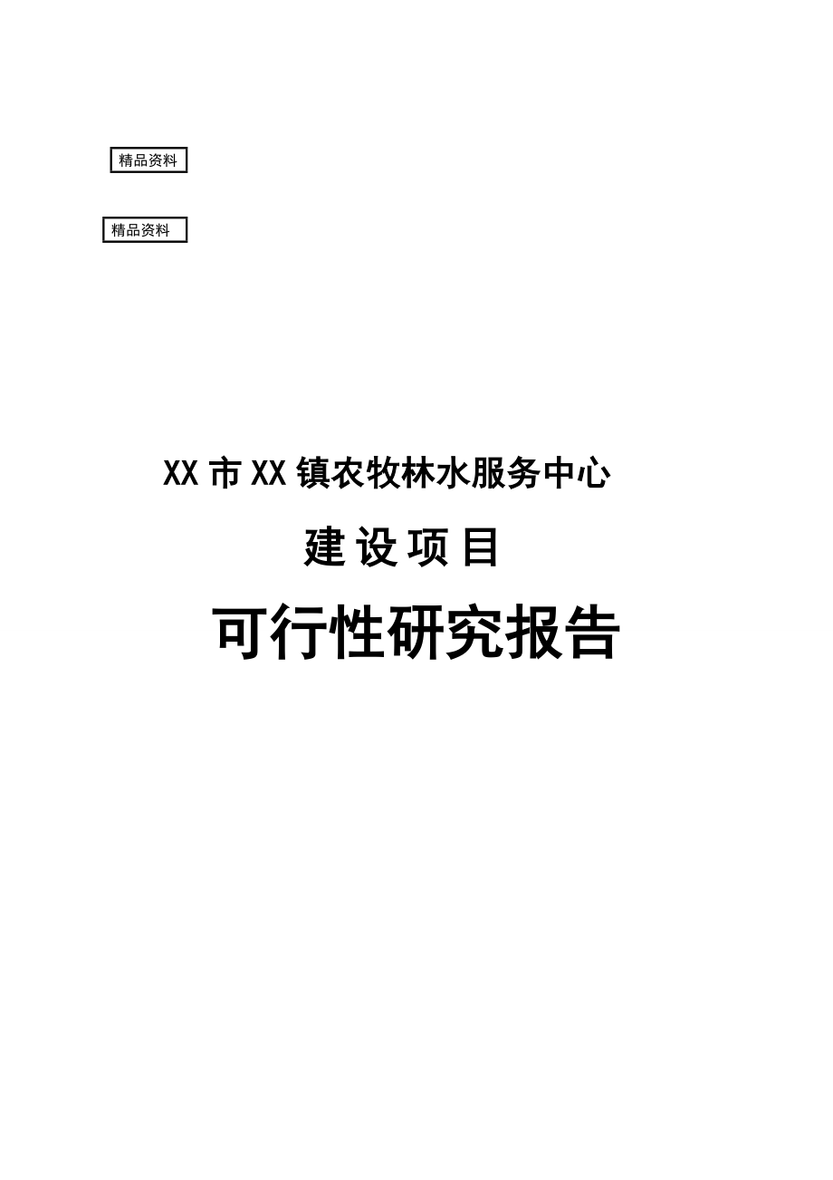 农牧业服务体系建设项目可行性研究报告.doc_第1页