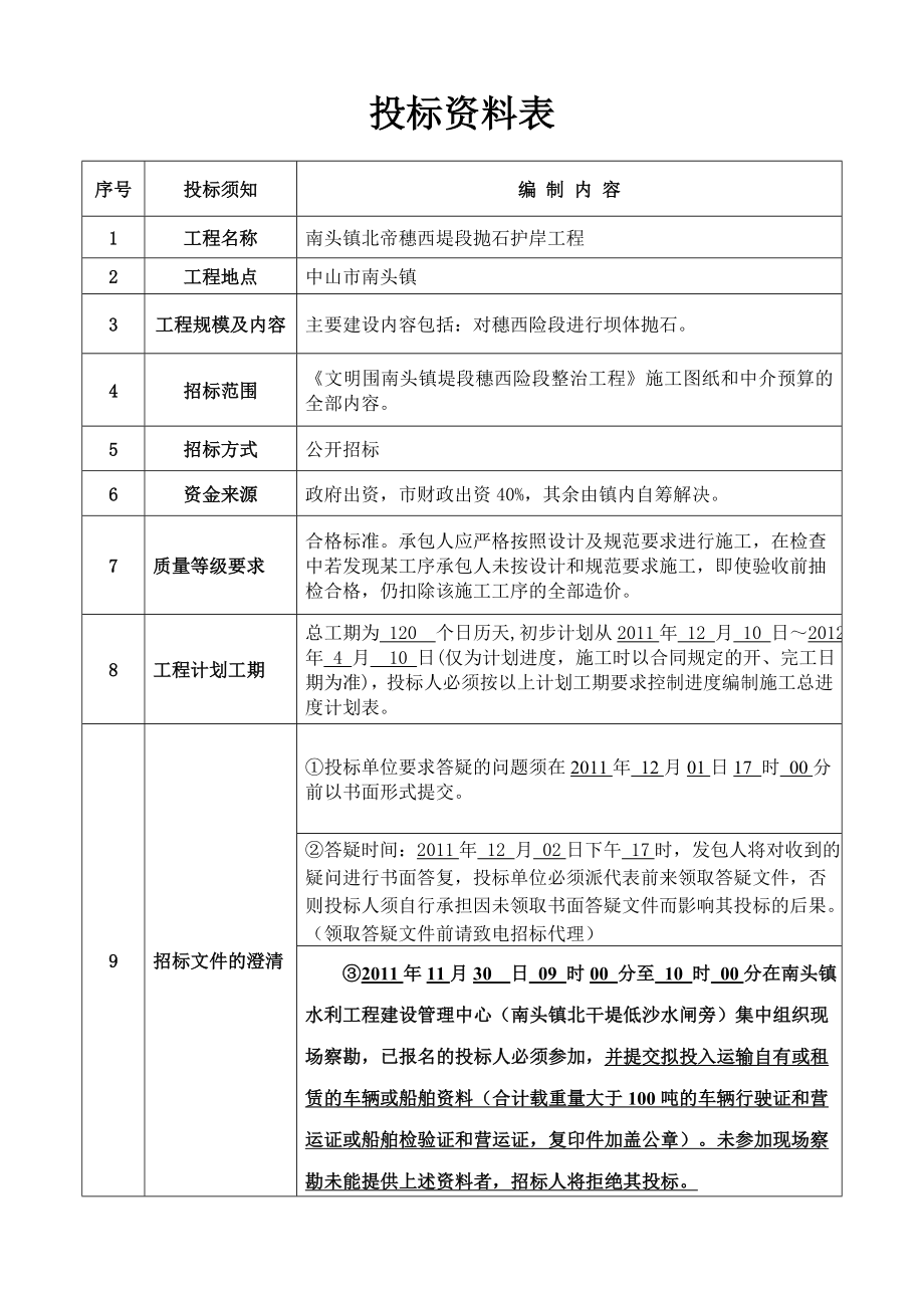 广东某堤段抛石护岸工程施工招标文件.doc_第2页