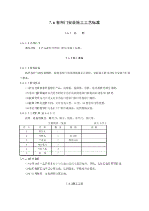 卷帘门安装施工工艺标准.doc