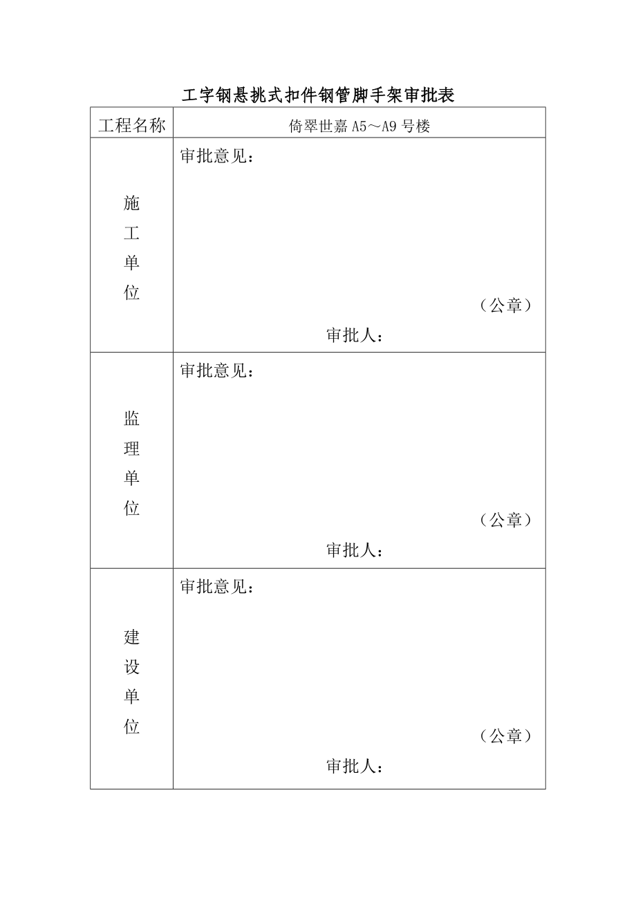 工字钢悬挑式扣件钢管脚手架施工方案.doc_第2页