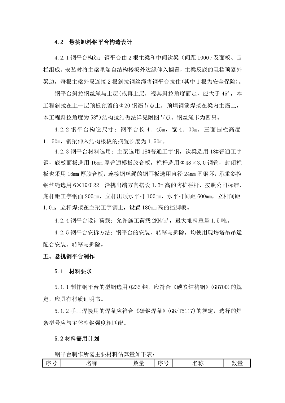 商业办公楼工程悬挑式卸料平台施工方案.doc_第3页