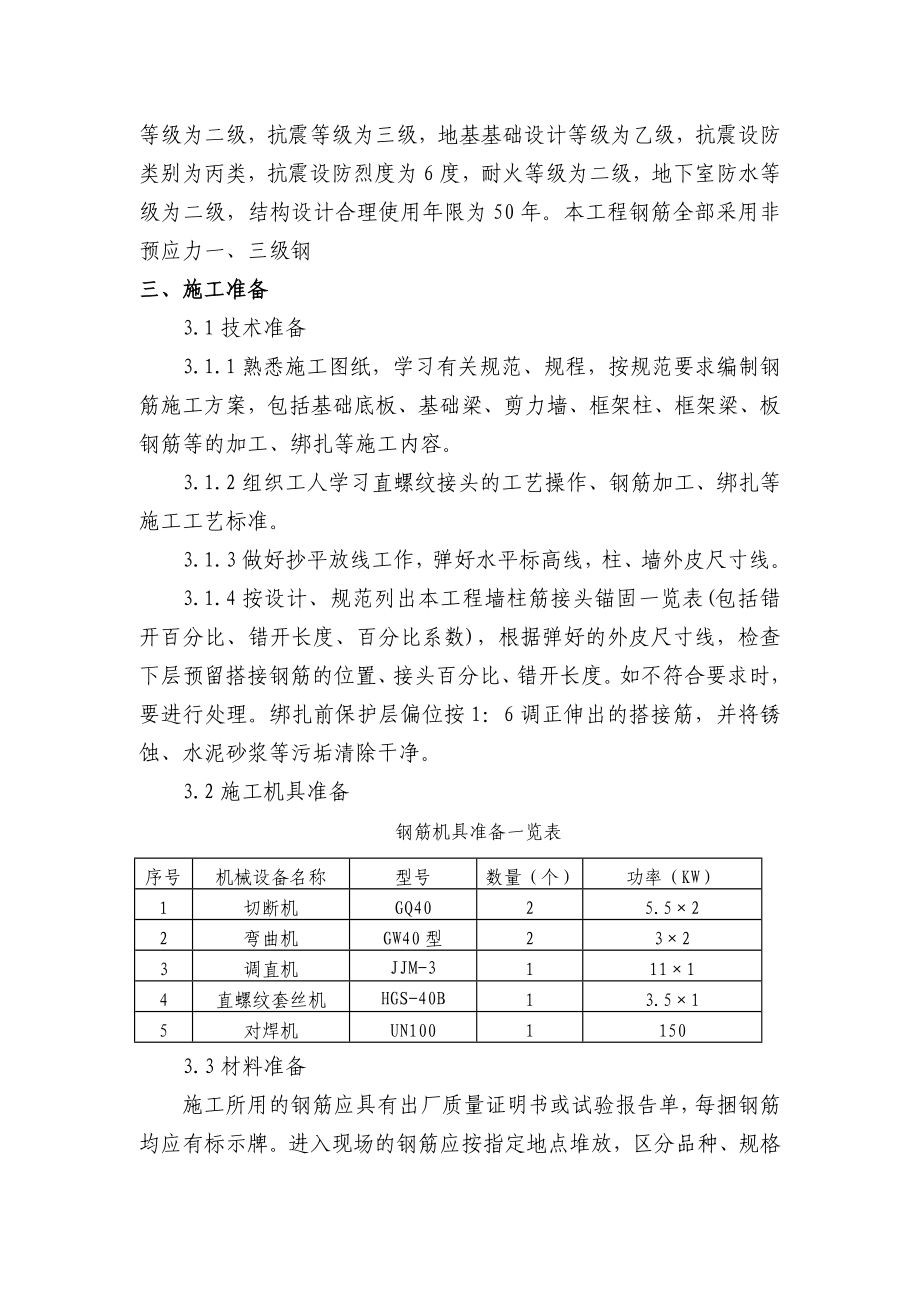 山东多层框架综合楼钢筋工程施工方案.doc_第3页