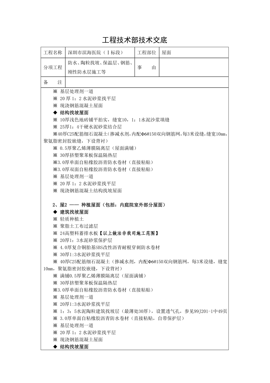 医院屋面防水工程技术交底.doc_第2页