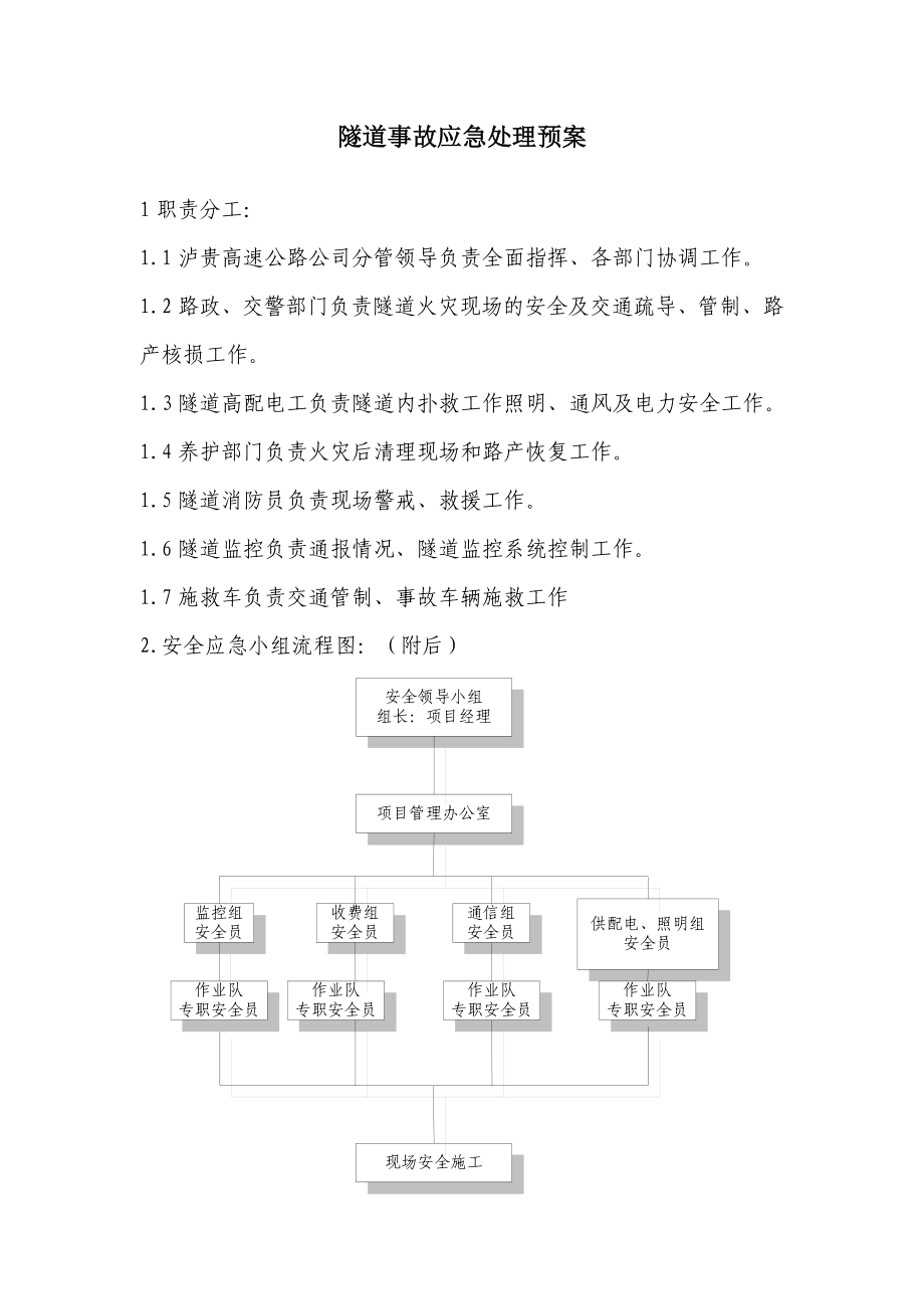 四川某高速公路合同段隧道安全事故应急预案.doc_第2页