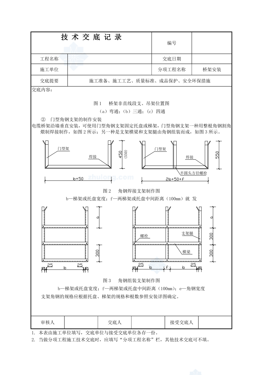 电缆桥架安装技术交底(节点图详细）.doc_第3页