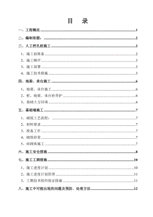 综合办公楼项目人工挖孔桩施工方案.doc