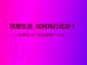 北京悠唐生活广场品牌推广方案.ppt