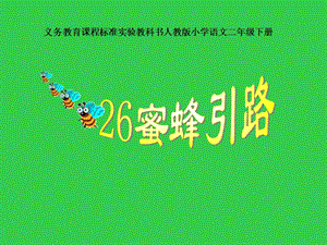 人教版小学语文二级下册《蜜蜂引路》课件.ppt