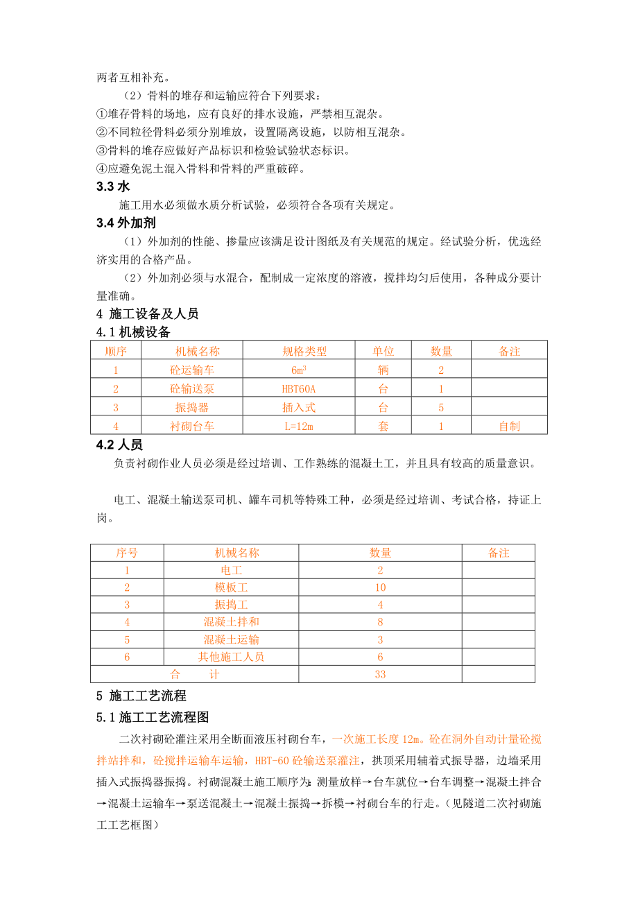 隧道二次衬砌混凝土作业指导书.doc_第3页