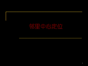 新加坡邻里中心项目定位（32页） .ppt