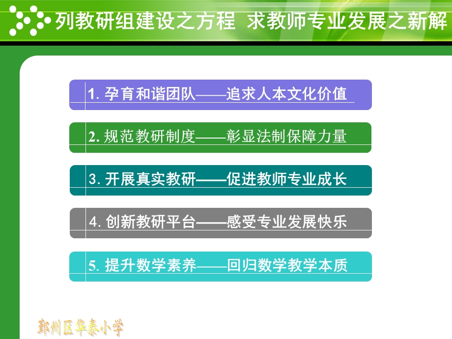 小学数学教研组建设经验交流.ppt_第2页