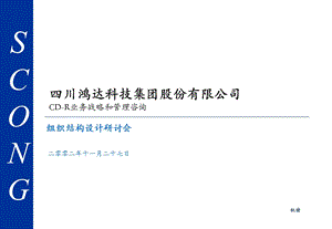 普华永道四川天歌科技集团股份有限公司CDR业务战略和管理咨询组织结构设计研讨会006.ppt