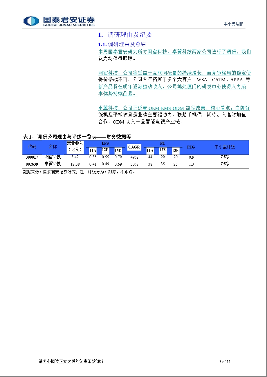 中小盘周报第80期：网宿科技、卓翼科技、万顺股份值得跟踪1121.ppt_第3页