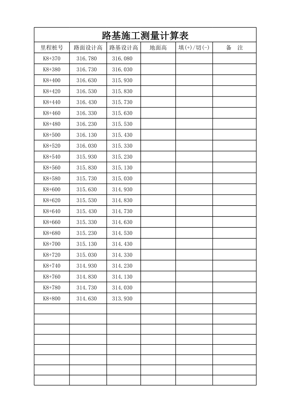 路基施工测量计算表.xls_第1页
