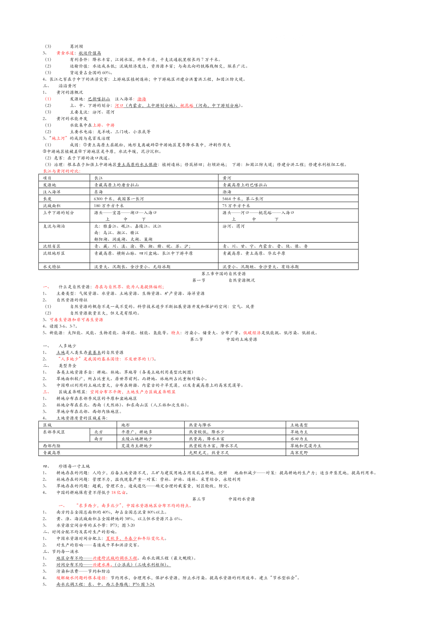 湘教版八级上册地理小抄.doc_第3页