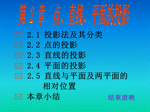 教学课件PPT 点、直线、平面的投影.ppt