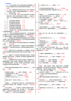 【最新】电大艺术学概论考试小抄电大专科艺术学概论考试必备小抄.doc