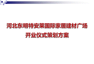 特安莱国际家居建材广场开业仪式策划方案.ppt