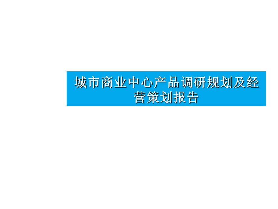 临沂城市商业中心产品调研规划及经营策划报告88PPT.ppt_第1页