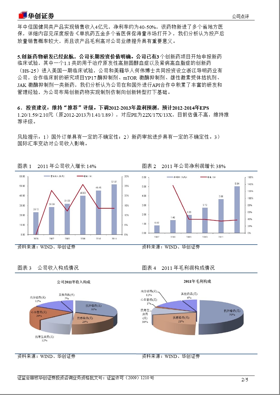 海正药业(600267)报点评：产业升级大步向前创新药物研发已起航0328.ppt_第2页