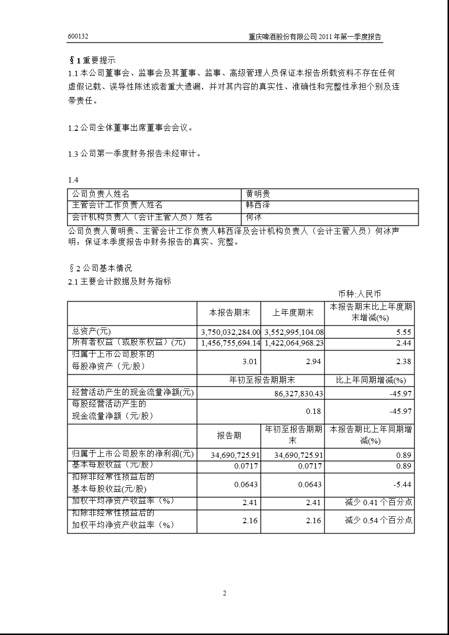 600132重庆啤酒第一季度季报.ppt_第3页