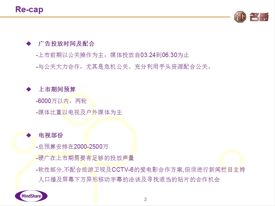 名爵3SW上市传播建议.ppt_第2页