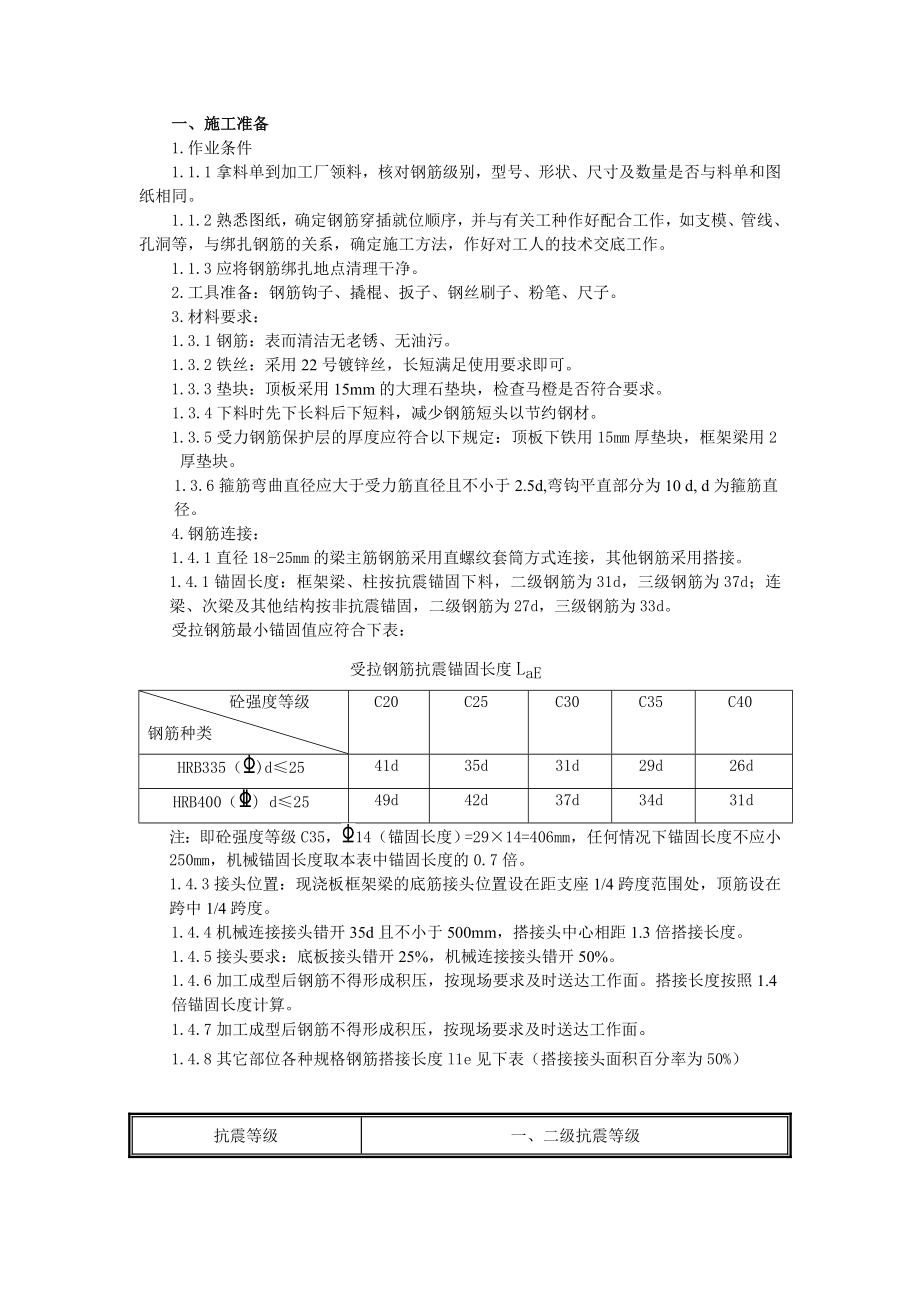 顶板钢筋绑扎技术交底.doc_第1页